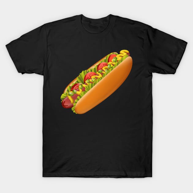 Big tasty hot dog T-Shirt by URBAN COVEN